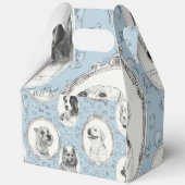 取っ手付き犬プリントギフトボックス フェイバーボックス (正面)