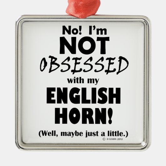 取りつかれたイングリッシュホルン メタルオーナメント (正面)