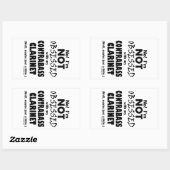 取りつかれたコントラバスクラリネット 長方形シール (シート)