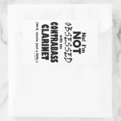 取りつかれたコントラバスクラリネット 長方形シール (バッグ)