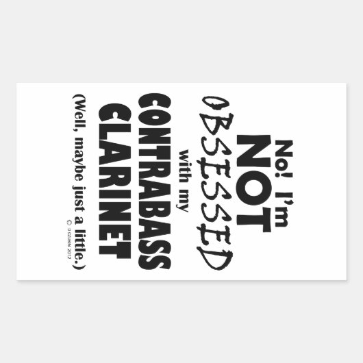 取りつかれたコントラバスクラリネット 長方形シール (正面)