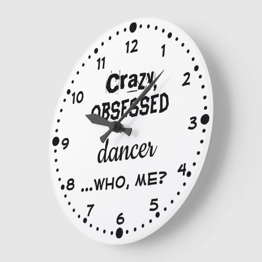 取りつかれたダンサーのためのカラーダンス時計ギフト ラージ壁時計 (傾斜)