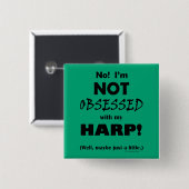 取りつかれたハープ 缶バッジ (正面&裏面)