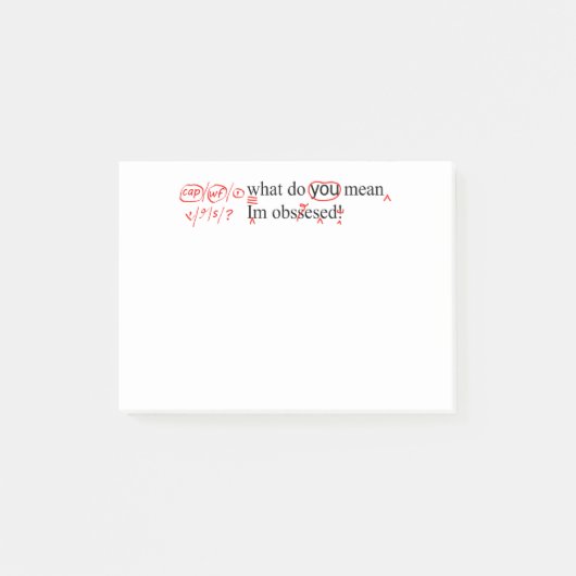 取りつかれた校正者の赤いペン ポストイット (正面)