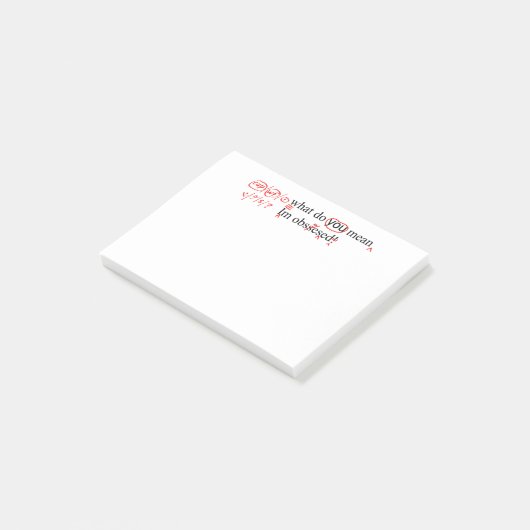 取りつかれた校正者の赤いペン ポストイット (アングル)