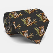 取りつかれた茶色のネズミのキツネザル ネクタイ (ロール)