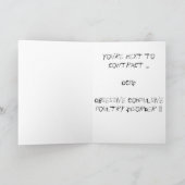 取りつかれていた鶏の友人のためのカード カード (内部)