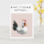 取りつかれていた鶏の友人のためのカード カード (黄色い花)