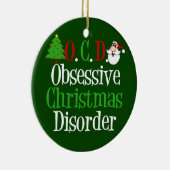 取りつかれているおもしろいなクリスマス セラミックオーナメント (右)