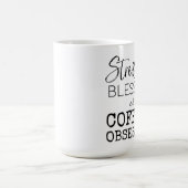 取りつかれている重点を置かれた賛美されたコーヒー コーヒーマグカップ (中央)