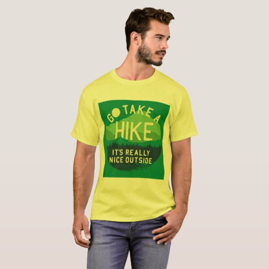 "取りますハイキング"のTシャツは行きます Tシャツ (正面フル)