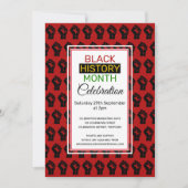 取り下げられた黒い履歴月 | BHMお祝い 招待状 (正面)