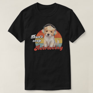 取り出しストップなし、ゴールデンおもしろいレトリバー犬 Tシャツ