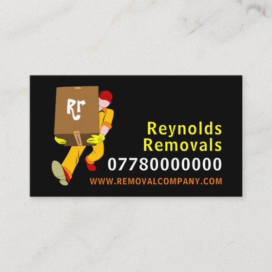 取り外しマンボックスデザイン、取り外し会社 名刺 (正面)