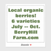 取り外し可能な白ビニール貼り、ファームプロモーション シール (シート)