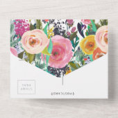 取り外し可能なRSVP結婚のすべてを1招待状 オールインワン招待状 (裏面)