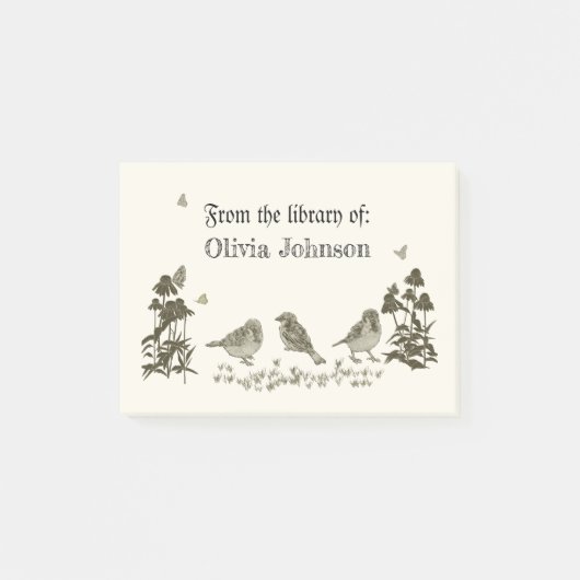 取り外し可能カスタム蔵書票パッド ポストイット (正面)