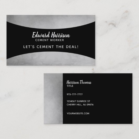 取り引きの名刺をセメントで接合して下さい 名刺 (正面/裏面)