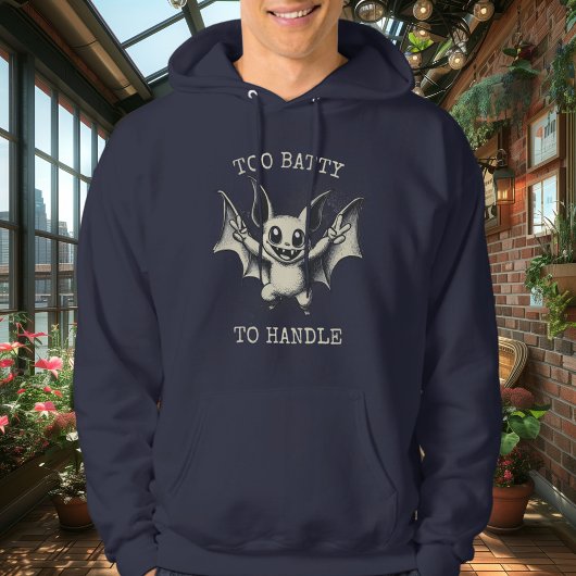 取り扱い過ぎる！ – エネルギッシュこうもりフード付きスウェットシャツ パーカ