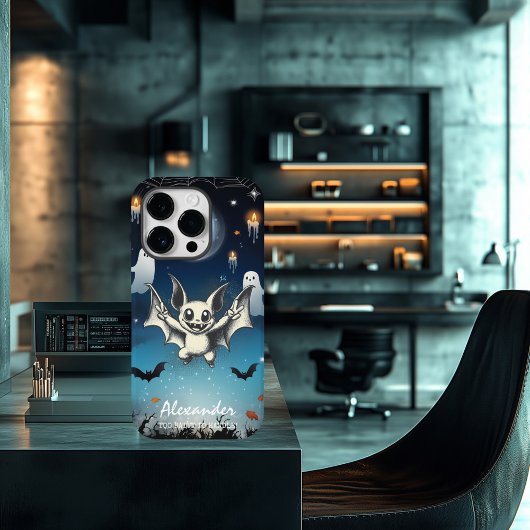取り扱い過ぎ:ハロウィンパーソナライズされたこうもり Case-Mate iPhoneケース
