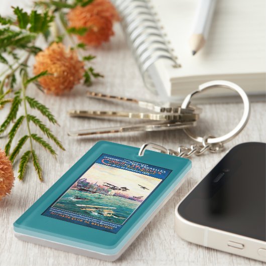 取り消された浮遊物の飛行機昇進ポスター キーホルダー (正面右)