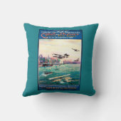 取り消された浮遊物の飛行機昇進ポスター クッション (裏面)