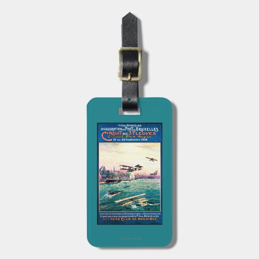 取り消された浮遊物の飛行機昇進ポスター ラゲッジタグ (正面縦)