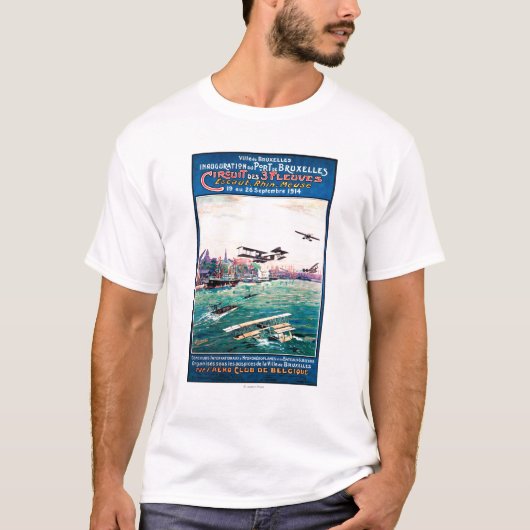 取り消された浮遊物の飛行機昇進ポスター Tシャツ (正面)