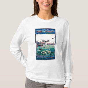 取り消された浮遊物の飛行機昇進ポスター Tシャツ