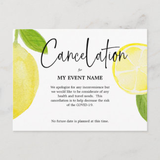 取り消しはがきCOVID-19 ポストカード