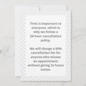 取り消しポリシー 招待状 (正面)