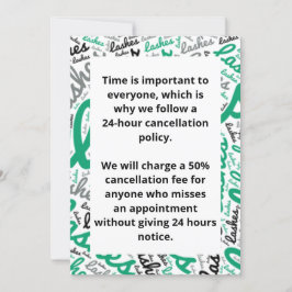 取り消しポリシー 招待状