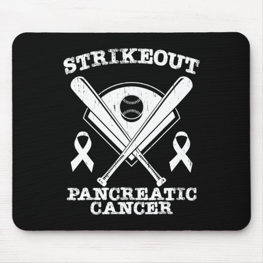 取り消し用膵臓がん認識度月ベースバ マウスパッド (正面)