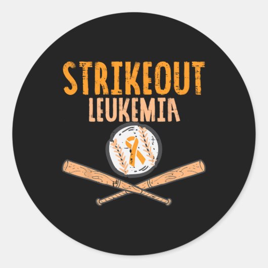 取り消し白血病Bysebyll Orange Ribbon Cancer A ラウンドシール (正面)