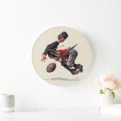 取り組まれる ラージ壁時計 (ホーム)