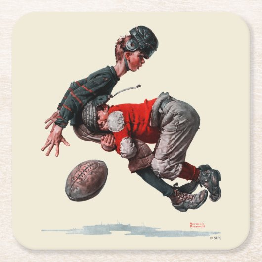 取り組む スクエアペーパーコースター (正面)