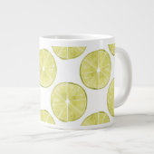 取り組もう |ライムパターン ジャンボコーヒーマグカップ (正面右)
