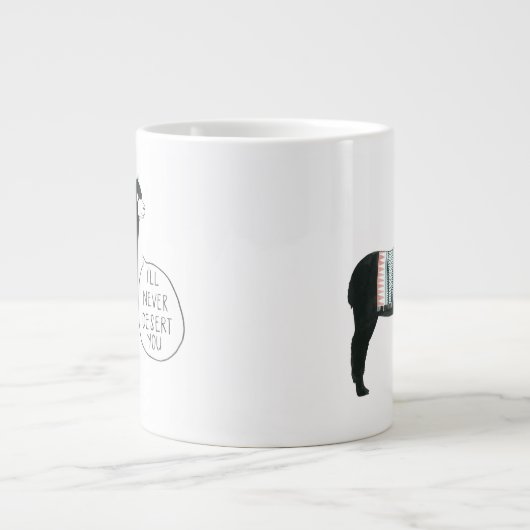 取り組もう |私はあなたを見捨てない ジャンボコーヒーマグカップ (正面)