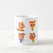 取り組んでいる豚 コーヒーマグカップ (中央)