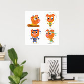 取り組んでいる豚 ポスター (ホームオフィス)