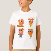 取り組んでいる豚 Tシャツ (正面)