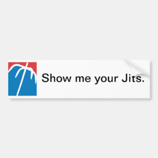 取り組んで下さい-アメリカ人は、私にあなたのJits.を示します バンパーステッカー
