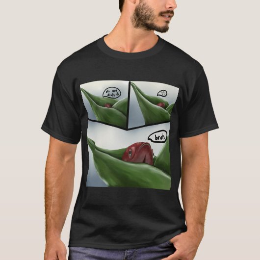 『取り込み中』モードの真っ赤なベタ Tシャツ (正面)