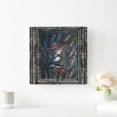 取り込み スクエア壁時計 (ホーム)