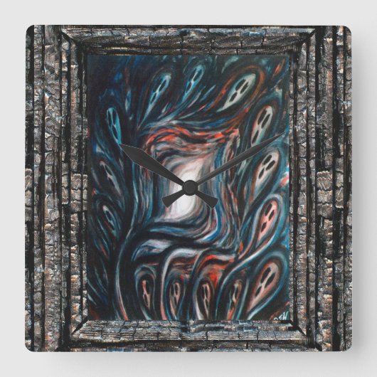 取り込み スクエア壁時計 (正面)