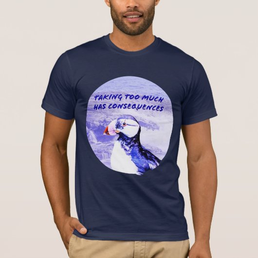 取り過ぎると後先が立つ Tシャツ (正面)