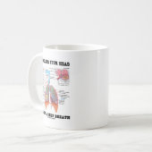 取り除くためにはあなたのヘッドは深呼吸を取ります コーヒーマグカップ (正面左)