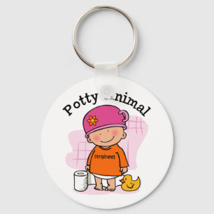 取るに足らない動物の女の子Keychain キーホルダー