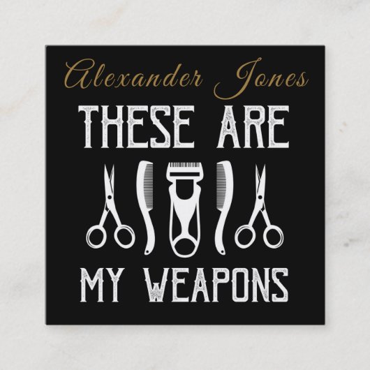 取引のツールのパーソナライズ スクエア名刺 (正面)