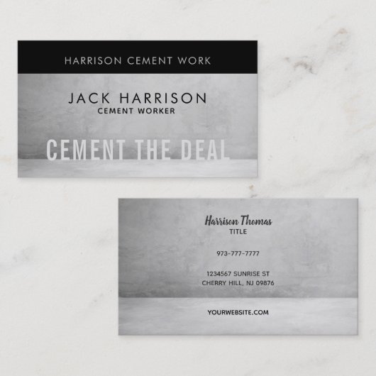 取引の名刺をセメント化する 名刺 (正面/裏面)